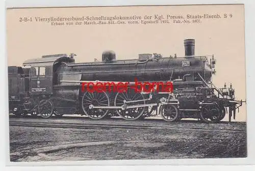 71709 Ak Egestorft Dampf Lokomotive Preussische Staats Eisenbahn S 9 um 1920