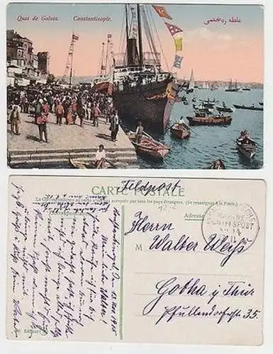 66189 Ak mit Feldpoststempel Türkei MSP Nr.14 SMS General 1915