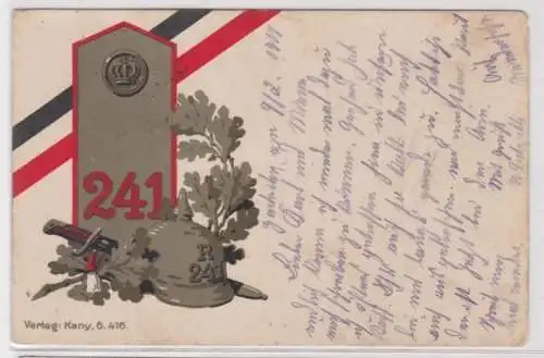 98401 Feldpost Ak Königlich Sächsisches Reserve-Infanterie-Regiment Nr. 241