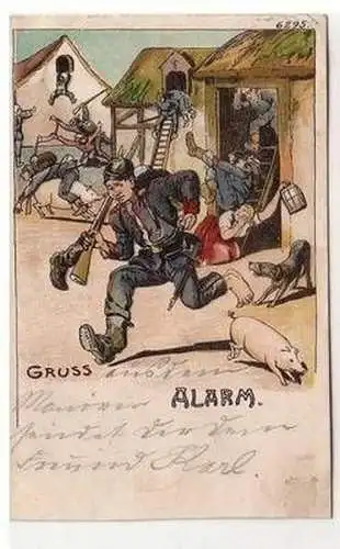 51748 Humor Ak Lithographie "Alarm" 1906