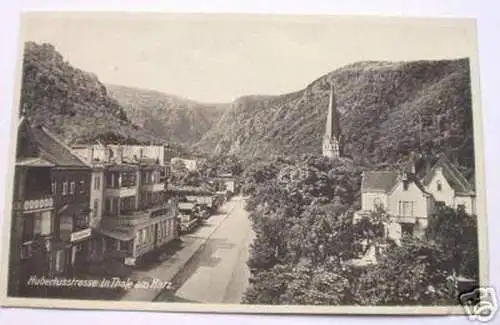 schöne Ak Thale Harz Hubertusstrasse um 1930