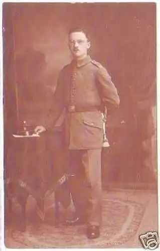 26732 Foto Ak Soldat in Uniform Regiment 66 um 1915