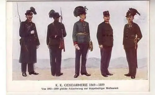 55443 75 Jahre Gendarmerie Österreich Ak K.K. Gendarmerie 1860-1869