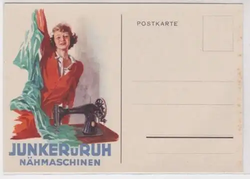 Schöne Reklame Postkarte Junker und Ruh Nähmaschinen um 1925