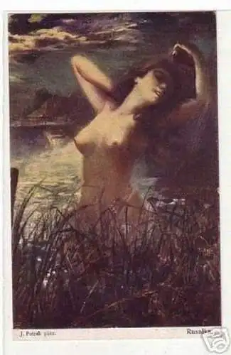 02651 Ak Erotik J. Pstrak pinx. "Rusalka" um 1920