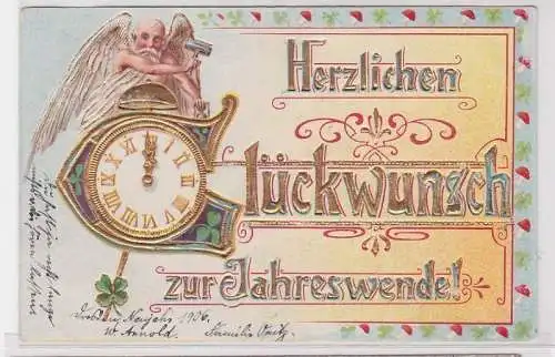 61337 Glückwunsch AK Herzlichen Glückwunsch zur Jahreswende 1906