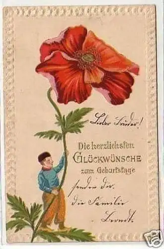 16838 Präge Ak Glückwunsch zum Geburtstage 1905