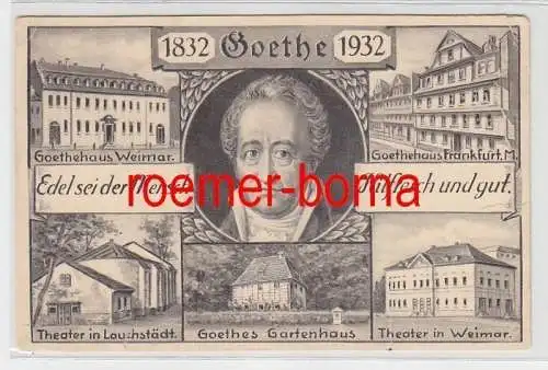 74338 Mehrbild Ak zum 100. Todestag von Goethe 1932