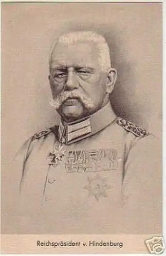 14845 Ak Reichspräsident von Hindenburg um 1920