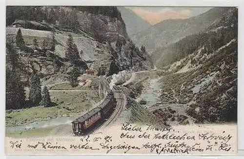 50810 Ak Perrovia del Gottardo Gotthard Bahn Schweiz 1907