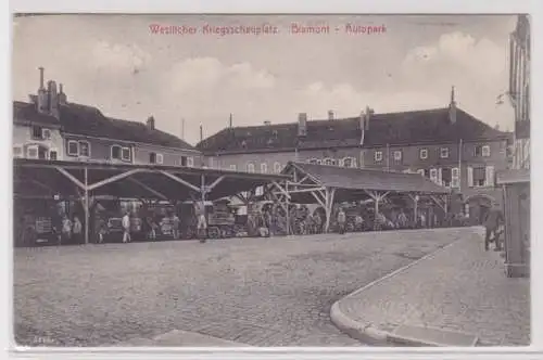 75797 Ak Blamont Frankreich - Autopark, Westlicher Kriegsschauplatz 1915