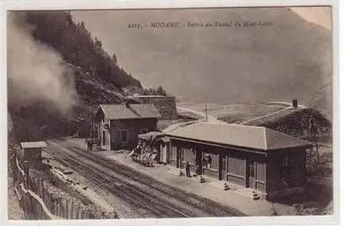 45361 Ak Modane Entreé du Tunnel du Mont Cenis 1917