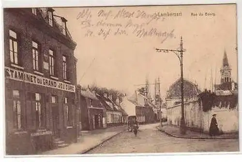 45457 Feldpost Ak Lambersart France Rue du Bourg 1915