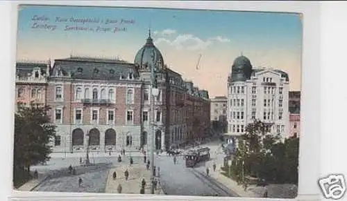 01133 Ak Lemberg Ukraine Sparkasse Prager Bank um 1915