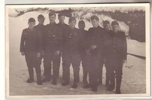 57167 Foto Ak Leski Polen Karpathen Gruppe Soldaten des Heeres im 2. Weltkrieg