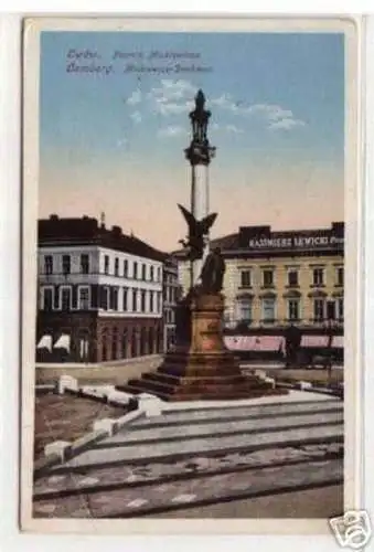 00283 Ak Lemberg Ukraine Mickiewicz Denkmal 1916