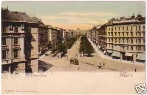 24616 Ak Wien Kärnthner Ring Straßenbahn um 1910