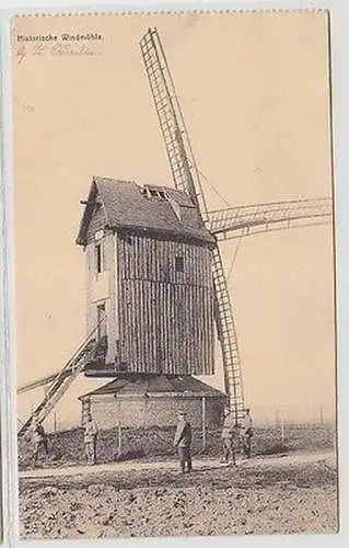 63969 Feldpost Ak Historische Windmühle bei St. Quentin 1917