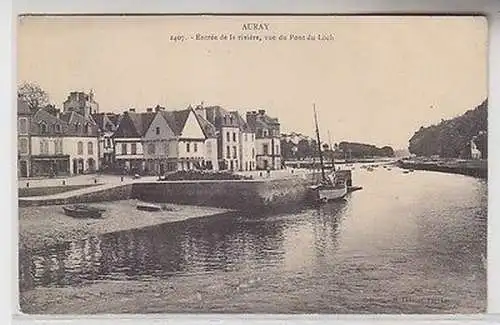 66006 Feldpost Ak Auray Entrée de la Riviere vue du Pont du Loch 1916