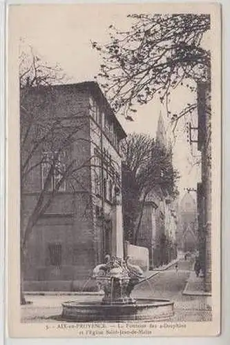 54762 Ak Aix en Provence Fontaine des 4 Dauphins um 1910