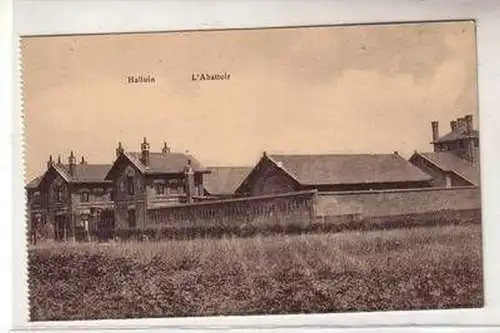 52073 Ak Halluin Frankreich L´Abattoir um 1915