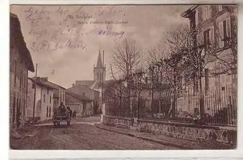 55355 Feldpost Ak St. Souplet rechts Divisions Stabs Quartier 1915