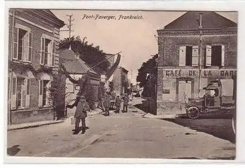 55137 Feldpost Ak Pont Faverger Frankreich Zerstörungen 1. Weltkrieg 1916