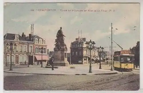 54668 Feldpost Ak St. Quentin Place du 8 Octobre et Ru de la Fére 1916