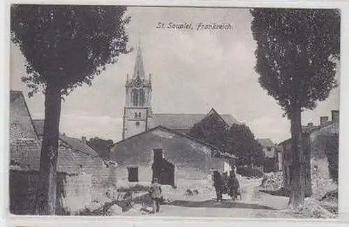 54670 Feldpost Ak St. Souplet Frankreich France Zerstörungen 1916