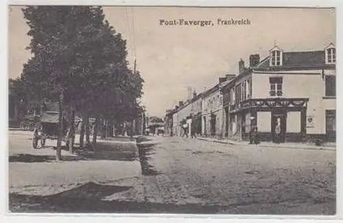 54769 Feldpost Ak Pont Faverger Strassenansicht Frankreich France 1916