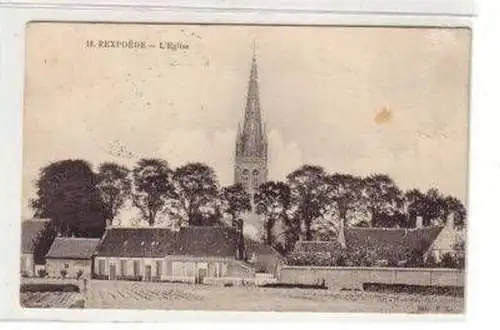 18304 Feldpost Ak Rexpoéde L´Eglise 1915