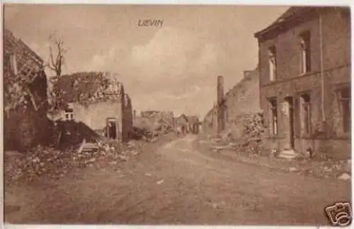 10840 Feldpost Ak Lievin Frankreich Straßenansicht 1917