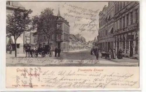 46158 Ak Gruß aus Werdau Plauensche Straße 1912