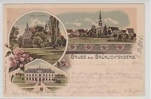 42528 Ak Lithographie Gruß aus Grünlichtenberg 1900