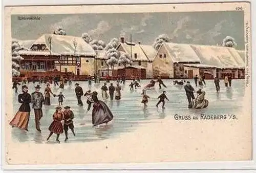 52920 Winter Ak Gruß aus Radeberg in Sachsen Hüttermühle um 1900