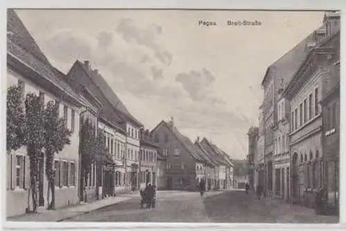 44668 Ak Pegau Breit Strasse um 1910