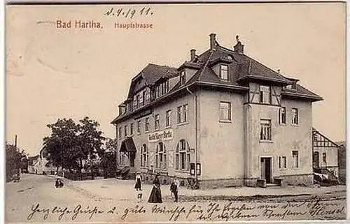 39242 Ak Bad Hartha Hauptstraße Gasthof 1911