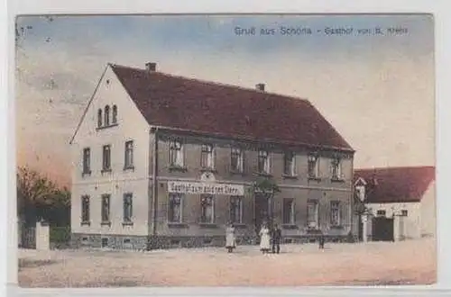 49941 Ak Gruß aus Schöna Gasthof zum goldnen Stern 1931