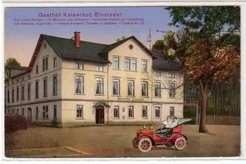 56527 Ak Einsiedel Gasthof Kaiserhof mit Auto davor um 1910