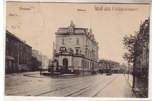 57075 Ak Deuben Rathaus 1923