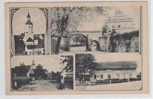 58691 Mehrbild Ak Breitingen, Bahnhofswirtschaft, Kirche, Schloß, Straße 1925