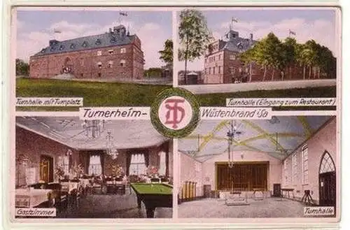 59022 Mehrbild Ak Turnerheim Wüstenbrand in Sachsen um 1930