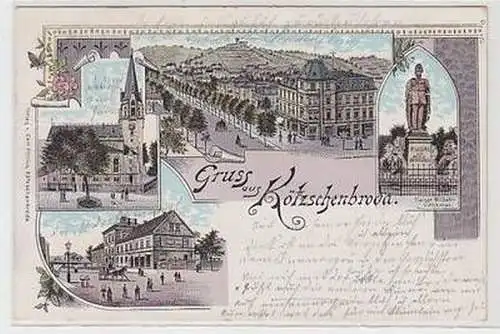 58112 Ak Lithografie Gruss aus Kötzschenbroda 1897