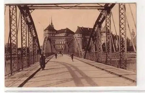 51983 Feldpost Ak Torgau Schloss Hartenfels von der Elbbrücke gesehen 1916