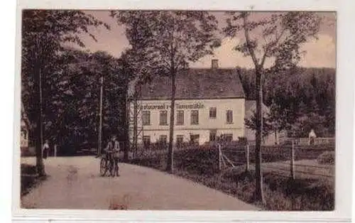 49166 Ak Gasthaus Tannmühle Pleissa bei Limbach 1919