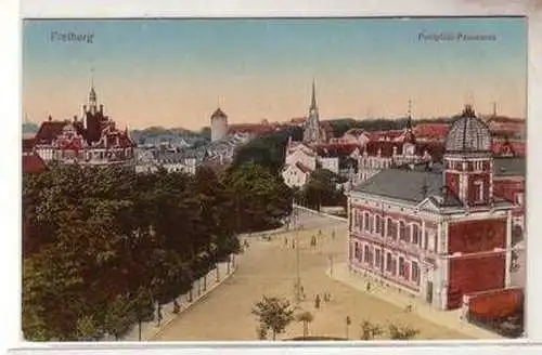 53819 Ak Freiberg Postplatz Panorama um 1910