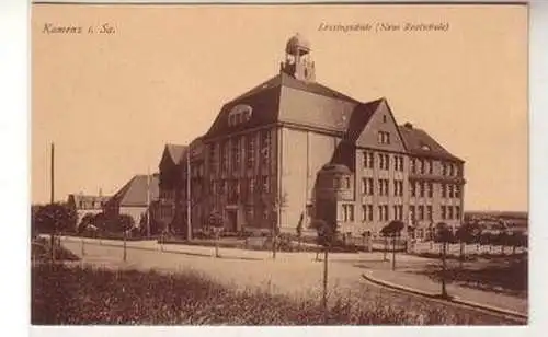 55865 Ak Kamenz in Sachsen Lessingschule (Neue Realschule) um 1930