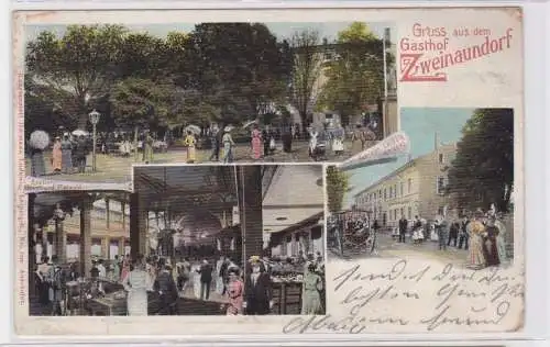 87252 Mehrbild Ak Gruss aus dem Gasthof Zweinaundorf 1903