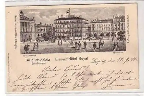 31/4 Ak Leipzig Elsner´s Hotel Royal 1901