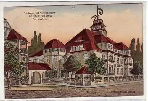 32/91 Ak Oetzsch Leipzig Gasthof zur Linde 1911